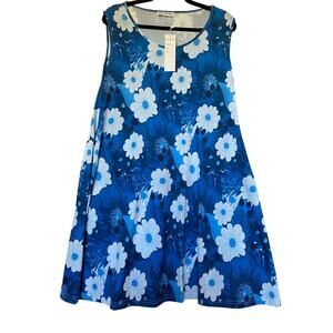 Boho Beyond This Plain Womens M Floral Coastal Pocketed Lightweight Cover Dress